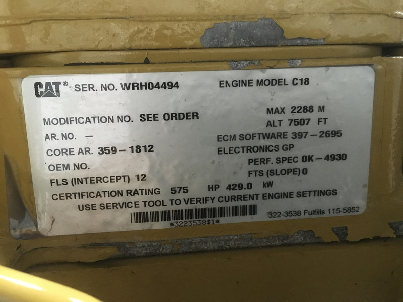 Maquinaria de construcción Caterpillar C18 WRH-3591812 USED: foto 8