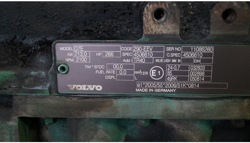 Volvo D7E 290 USED - Motor: foto 5 Volvo D7E 290 USED - Motor: foto 5