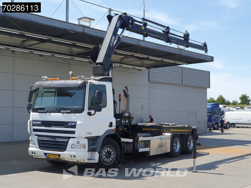 Camión multibasculante, Camión grúa DAF CF85.360 CF 6X2 NL-Truck Hiab 211 EP-4 HIDUO Crane + Hooklift Liftachse Euro 5: foto 6