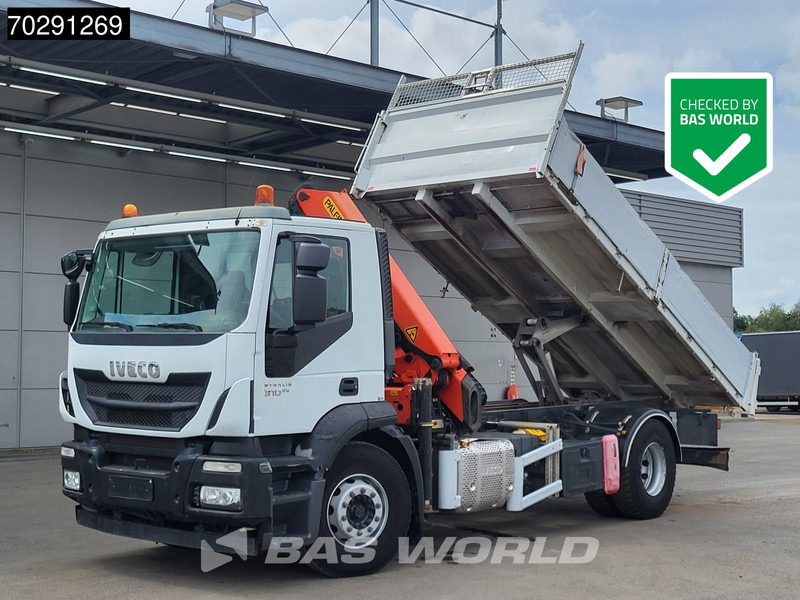 Iveco Stralis 310 4X2 Palfinger PK14002EH Crane Tipper Full Steel Automatic Euro 6 - Camión volquete, Camión grúa: foto 1 Iveco Stralis 310 4X2 Palfinger PK14002EH Crane Tipper Full Steel Automatic Euro 6 - Camión volquete, Camión grúa: foto 1