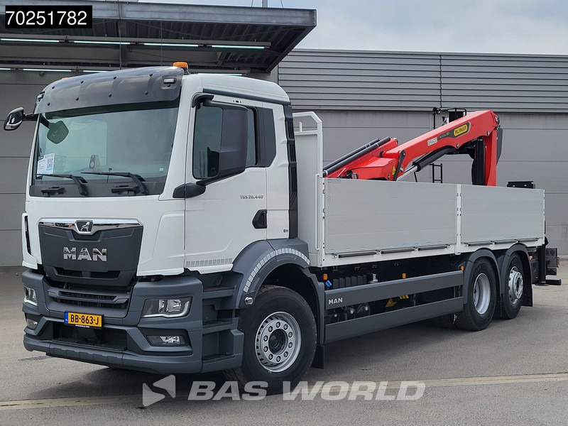 MAN TGS 26.440 6X2 NEW NL-Truck Palfinger PK 20.501 L TEC3 Kran Crane Euro 6 - Camión caja abierta, Camión grúa: foto 1 MAN TGS 26.440 6X2 NEW NL-Truck Palfinger PK 20.501 L TEC3 Kran Crane Euro 6 - Camión caja abierta, Camión grúa: foto 1