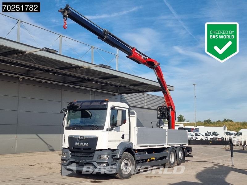 MAN TGS 26.440 6X2 NEW NL-Truck Palfinger PK20.501 L TEC3 Kran Baustoff Lift-Lenk Asche - Camión caja abierta, Camión grúa: foto 1 MAN TGS 26.440 6X2 NEW NL-Truck Palfinger PK20.501 L TEC3 Kran Baustoff Lift-Lenk Asche - Camión caja abierta, Camión grúa: foto 1