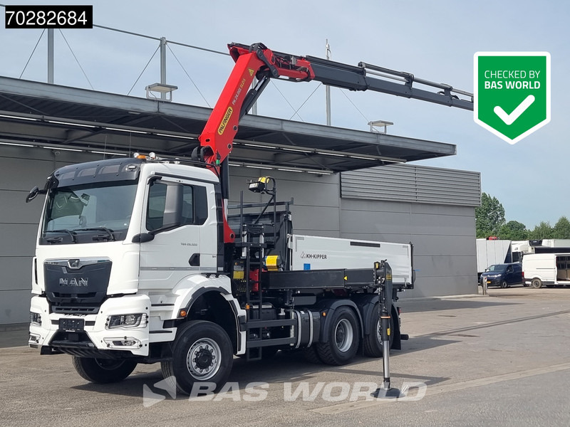 MAN TGS 28.520 6X4 Palfinger PK24001 SLD 5 Kran 2-way tipper Retarder Big-Axle Liftachse Euro 6 - Camión volquete, Camión grúa: foto 1 MAN TGS 28.520 6X4 Palfinger PK24001 SLD 5 Kran 2-way tipper Retarder Big-Axle Liftachse Euro 6 - Camión volquete, Camión grúa: foto 1