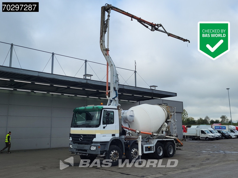 Mercedes-Benz Actros 3241 8X4 7m3 Mecbo Mixer Big-Axle Steelsuspension Pompe+Mixer Autoamtic Euro 3 - Bomba de hormigón: foto 1 Mercedes-Benz Actros 3241 8X4 7m3 Mecbo Mixer Big-Axle Steelsuspension Pompe+Mixer Autoamtic Euro 3 - Bomba de hormigón: foto 1
