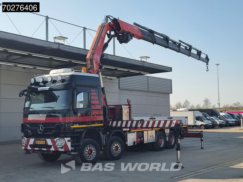 Camión caja abierta, Camión grúa Mercedes-Benz Actros 4146 8X4 FASSI F600AXP.26 Crane Kran NL-Truck Euro 5: foto 1