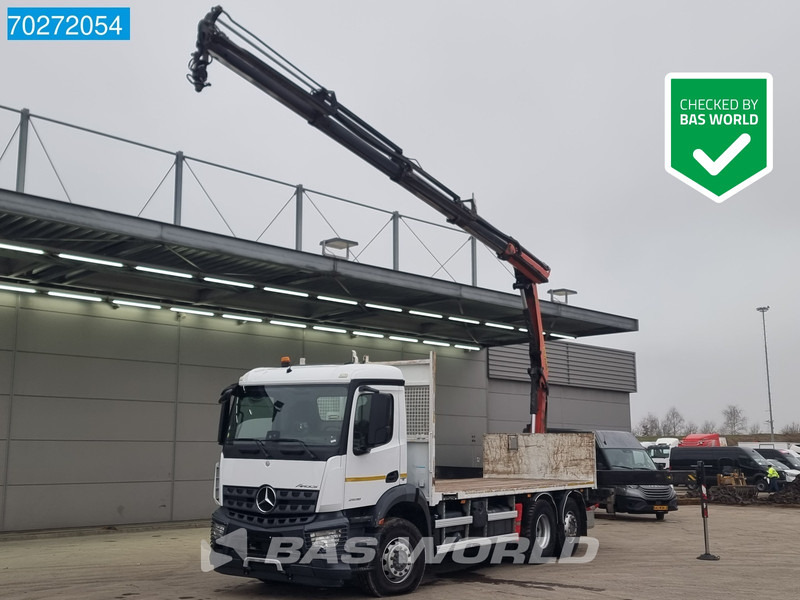 Mercedes-Benz Arocs 2536 6X2 Palfinger PK 16002 Crane Lenkasche Euro 6 - Camión caja abierta, Camión grúa: foto 1 Mercedes-Benz Arocs 2536 6X2 Palfinger PK 16002 Crane Lenkasche Euro 6 - Camión caja abierta, Camión grúa: foto 1