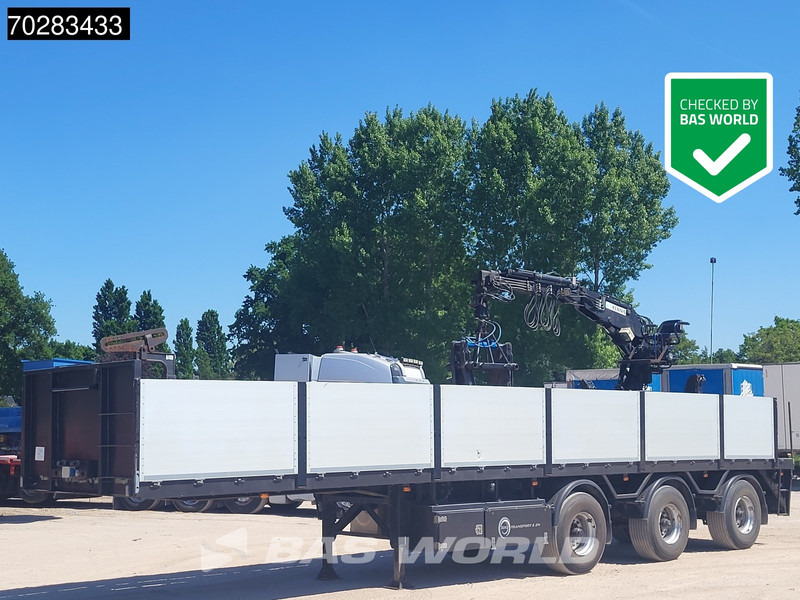 Pacton TPD347 TUV 02/26 2x Steering Axle Crane 16R - Semirremolque plataforma/ Caja abierta: foto 1 Pacton TPD347 TUV 02/26 2x Steering Axle Crane 16R - Semirremolque plataforma/ Caja abierta: foto 1