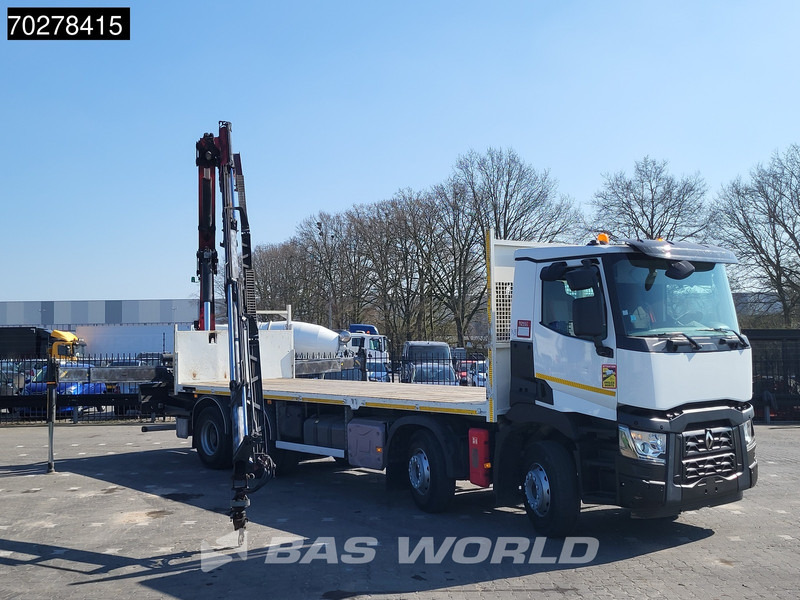 Camión caja abierta, Camión grúa Renault C 430 8X4 Palfinger 22002 EH kran Crane Big-Axle steel suspension Euro 6: foto 7