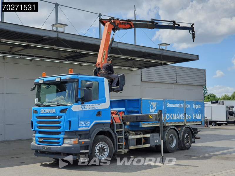 Scania R440 6X2 Palfinger PK16001 Crane Kran Lift+Lenkachse Euro 5 - Camión caja abierta, Camión grúa: foto 1 Scania R440 6X2 Palfinger PK16001 Crane Kran Lift+Lenkachse Euro 5 - Camión caja abierta, Camión grúa: foto 1