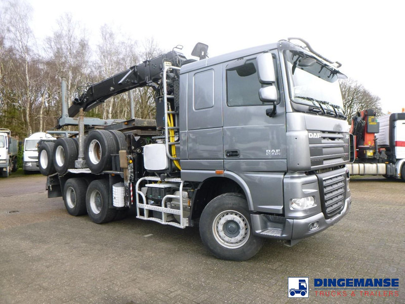 DAF XF 105.510 6x4 + Loglift F281S83 crane / timber truck + dolly - Camión grúa: foto 2 DAF XF 105.510 6x4 + Loglift F281S83 crane / timber truck + dolly - Camión grúa: foto 2