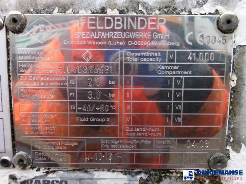 Semirremolque cisterna Feldbinder Powder tank alu 41 m3 (tipping): foto 19