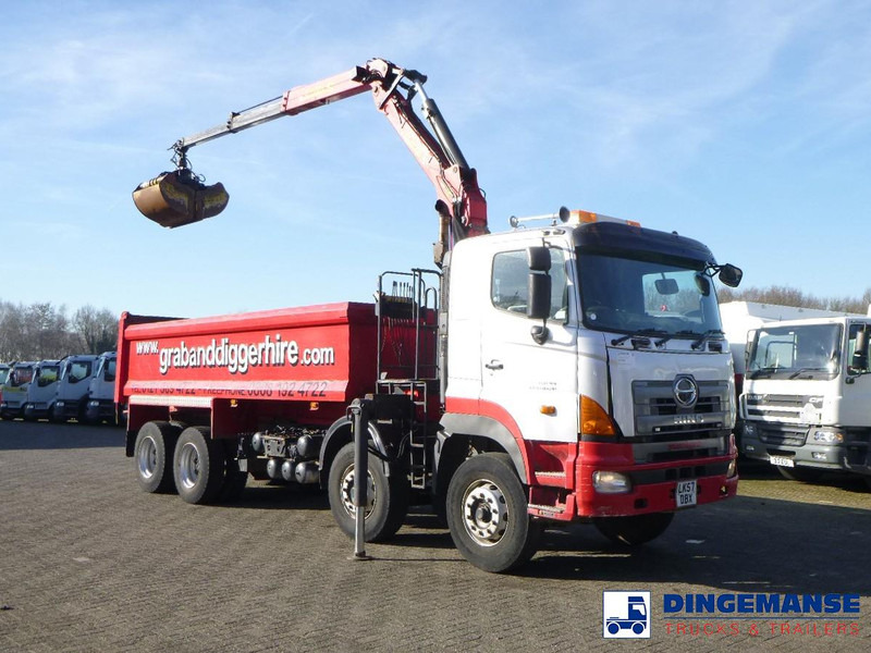 Hino FY1EUKA 8x4 tipper RHD + Palfinger E120L + grapple - Camión grúa: foto 5 Hino FY1EUKA 8x4 tipper RHD + Palfinger E120L + grapple - Camión grúa: foto 5