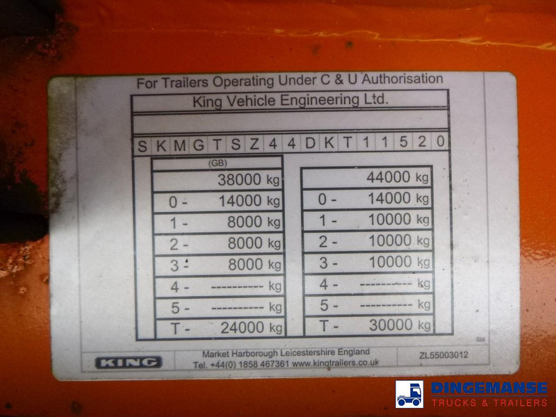 Semirremolque góndola rebajadas KING 3-axle semi-lowbed trailer 44T + ramps: foto 12