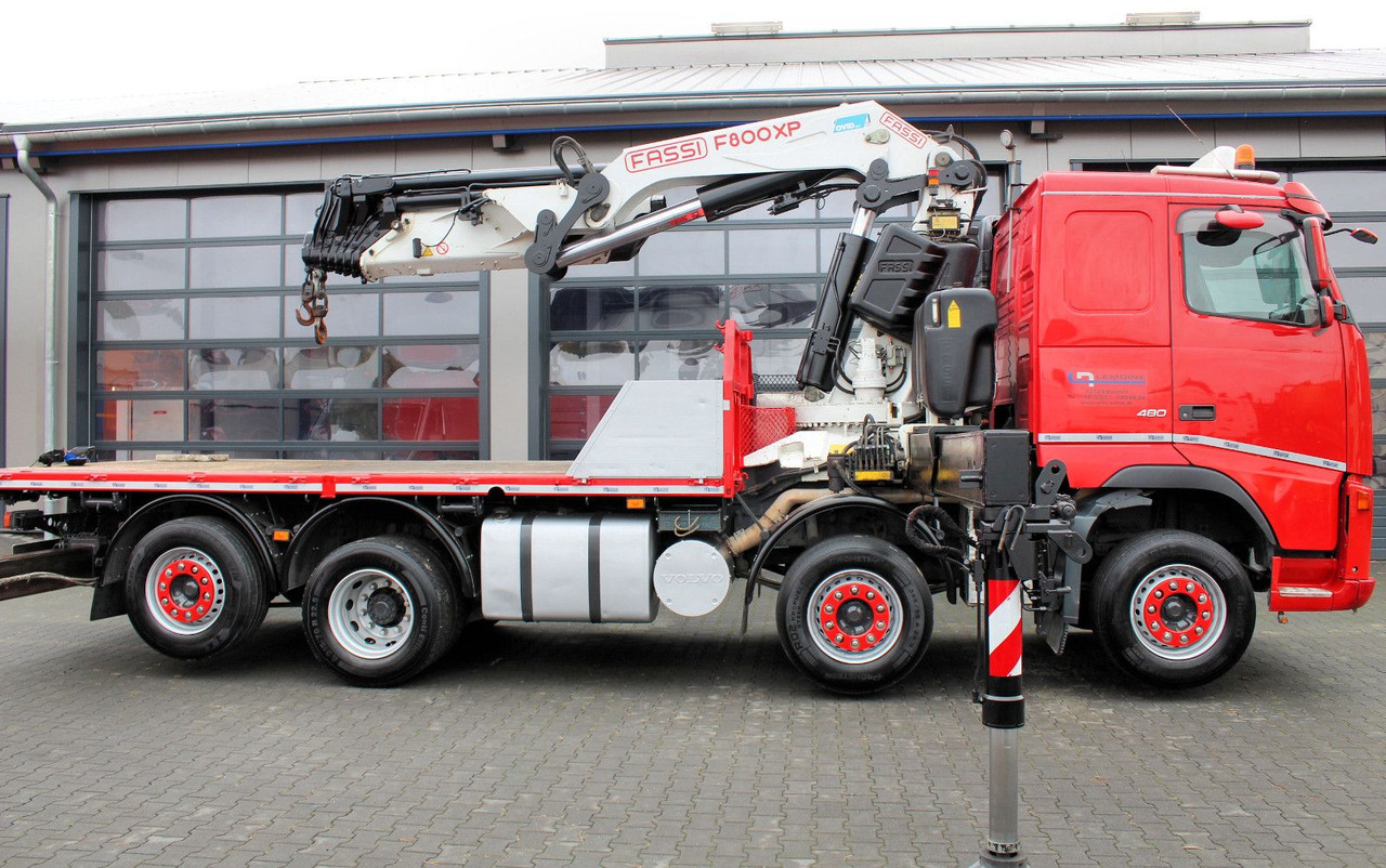 Camión caja abierta, Camión grúa Volvo FM 480 8x2 Pritsche + FASSI F800XP Kran 6x: foto 9