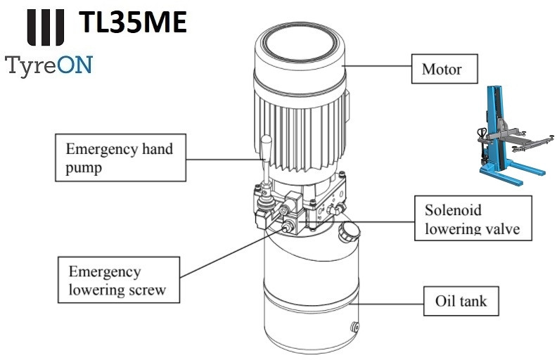 Equipo de taller TL35ME mobile single post car lift - fully automatic: foto 8 Equipo de taller TL35ME mobile single post car lift - fully automatic: foto 8