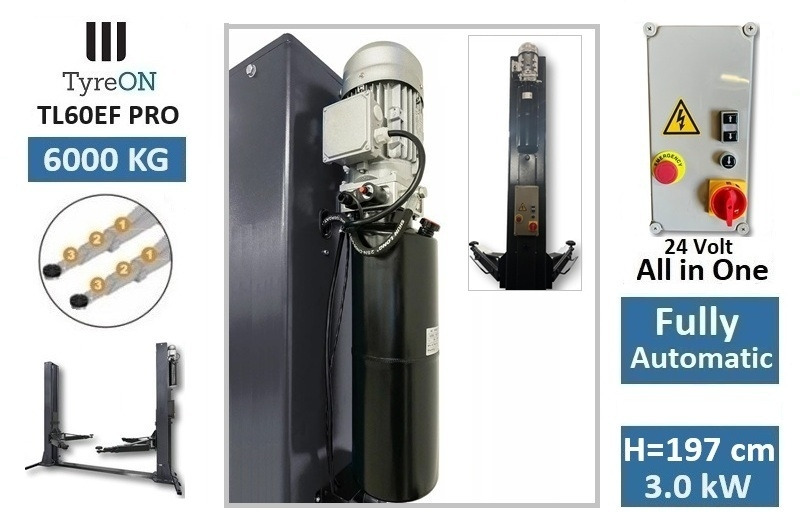 Equipo de taller TL60EF PRO 2 post lift 6 Tonnes - Fully automatic with base reinforcement kit: foto 7