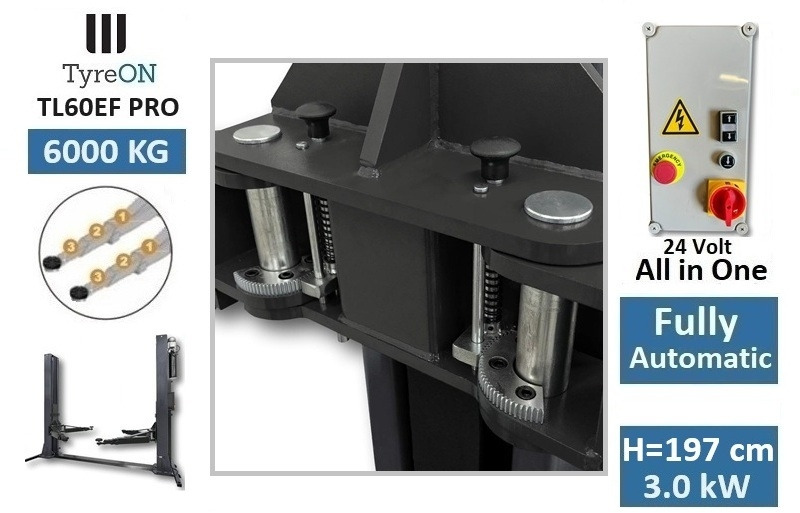 Equipo de taller TL60EF PRO 2 post lift 6 Tonnes - Fully automatic with base reinforcement kit: foto 6