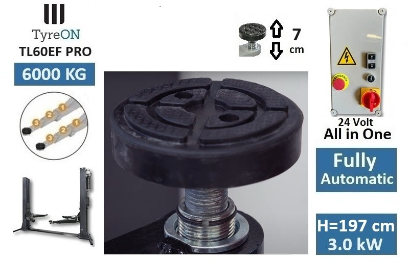 Equipo de taller TL60EF PRO 2 post lift 6 Tonnes - Fully automatic with base reinforcement kit: foto 8