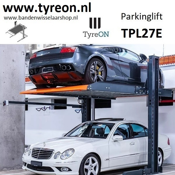 TPL27E-1 2.7T car parking lift - electric release of safety locks - no air pressure required - 2 columns - 2 cars - Equipo de taller: foto 1 TPL27E-1 2.7T car parking lift - electric release of safety locks - no air pressure required - 2 columns - 2 cars - Equipo de taller: foto 1