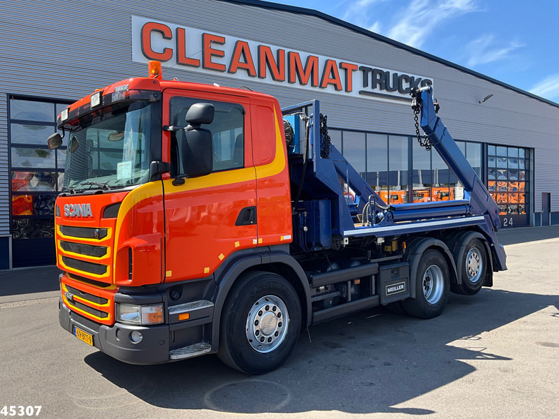 Camión portacontenedor de cadenas Scania G 440 6x2 Meiller 16 Tons portaalarmsysteem: foto 6