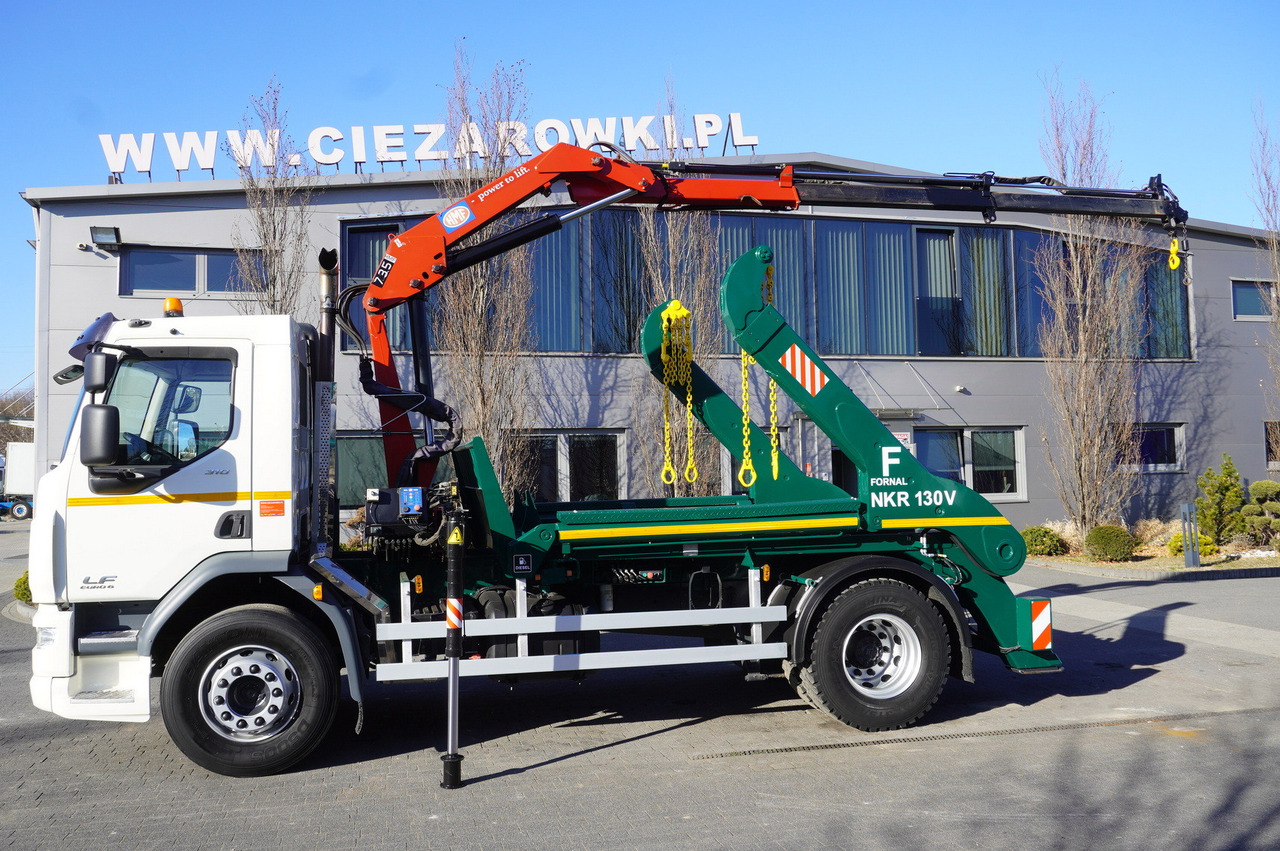 DAF LF 18.310 E6 / Skip loader Fornal NKR 130V / HDS HMF 735 K2 / Manual gearbox - Camión portacontenedor de cadenas, Camión grúa: foto 4 DAF LF 18.310 E6 / Skip loader Fornal NKR 130V / HDS HMF 735 K2 / Manual gearbox - Camión portacontenedor de cadenas, Camión grúa: foto 4