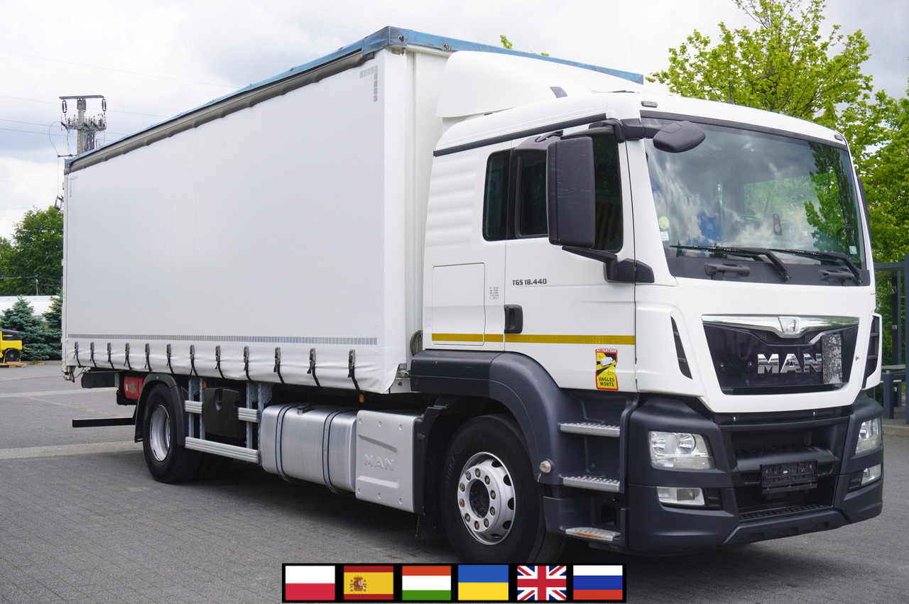 MAN TGS 18.440 / 19 EPAL curtainsider / Sleeper cab - Camión volquete: foto 1 MAN TGS 18.440 / 19 EPAL curtainsider / Sleeper cab - Camión volquete: foto 1