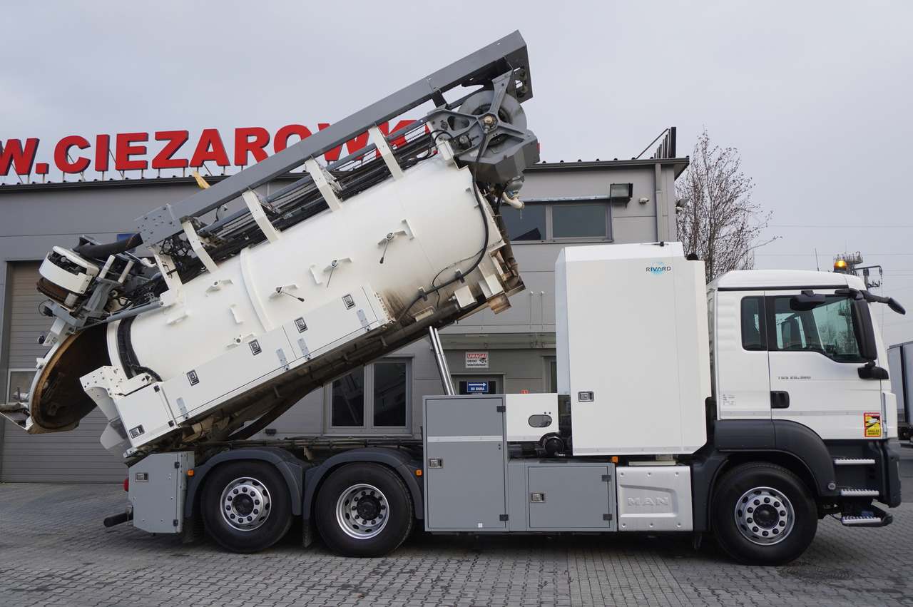 MAN TGS 26.360 E6 / RIVARD sewage cleaner 18 m3 / 180 tho. km / steering axle / 2 units - Limpieza de alcantarillado: foto 4 MAN TGS 26.360 E6 / RIVARD sewage cleaner 18 m3 / 180 tho. km / steering axle / 2 units - Limpieza de alcantarillado: foto 4