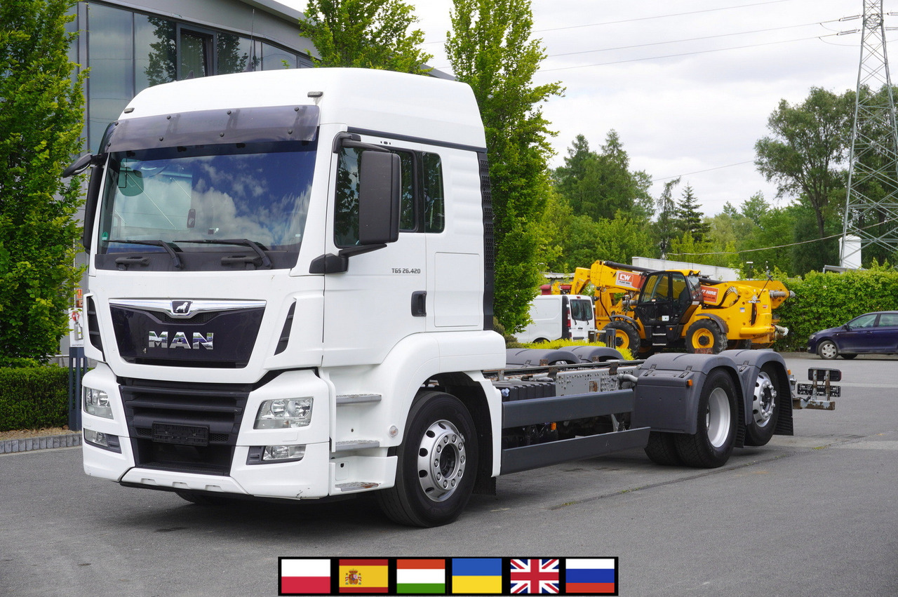 MAN TGS 26.420 / 7.5 m chassis / 14.5 t load cap. / Sleeping cab - Camión chasis: foto 1 MAN TGS 26.420 / 7.5 m chassis / 14.5 t load cap. / Sleeping cab - Camión chasis: foto 1