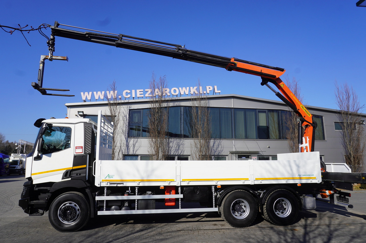 Camión caja abierta, Camión grúa RENAULT C380 / 6x4 / HDS Palfinger PK 18002-EH 6000 kg: foto 17