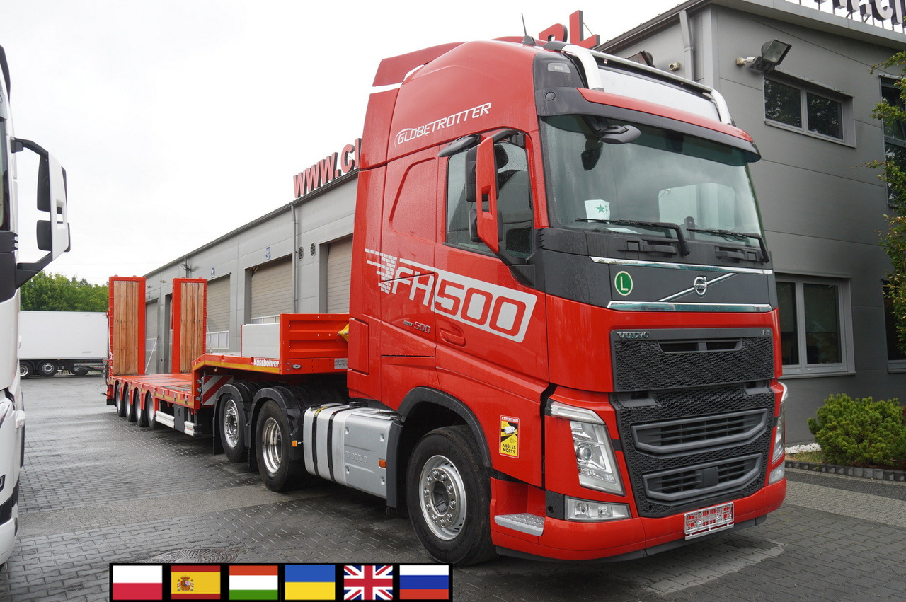 VOLVO FH 500 / BRAND-NEW Kässbohrer LB3E low-bed semi-trailer / 500 HP - Camión portavehículos: foto 1 VOLVO FH 500 / BRAND-NEW Kässbohrer LB3E low-bed semi-trailer / 500 HP - Camión portavehículos: foto 1