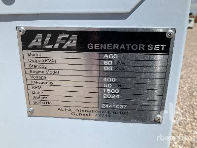 ALFA A60 (Unused) - Generador industriale: foto 5 ALFA A60 (Unused) - Generador industriale: foto 5