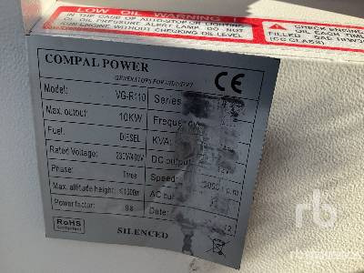 COMPAL VG-R110 10kW (Unused) - Generador industriale: foto 1 COMPAL VG-R110 10kW (Unused) - Generador industriale: foto 1