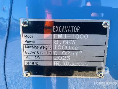 FURD FWJ-1000 - Miniexcavadora: foto 5 FURD FWJ-1000 - Miniexcavadora: foto 5