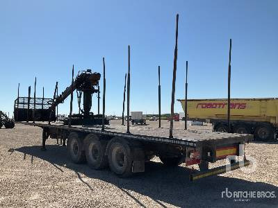 TROUILLET ST3 380A Tri/A w- crane - Semirremolque plataforma/ Caja abierta: foto 2 TROUILLET ST3 380A Tri/A w- crane - Semirremolque plataforma/ Caja abierta: foto 2