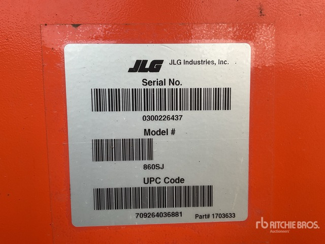 2017 JLG 860SJ Articulating Boom Lift - Plataforma articulada: foto 2 2017 JLG 860SJ Articulating Boom Lift - Plataforma articulada: foto 2