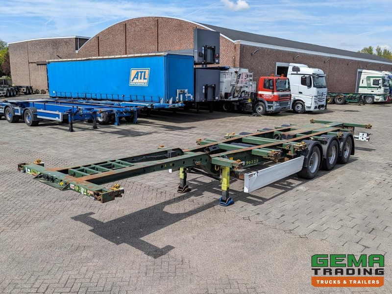 Semirremolque portacontenedore/ Intercambiable Krone SD 27 3-Assen BPW RearSlider - DrumBrakes - 5280kg (O1852): foto 1