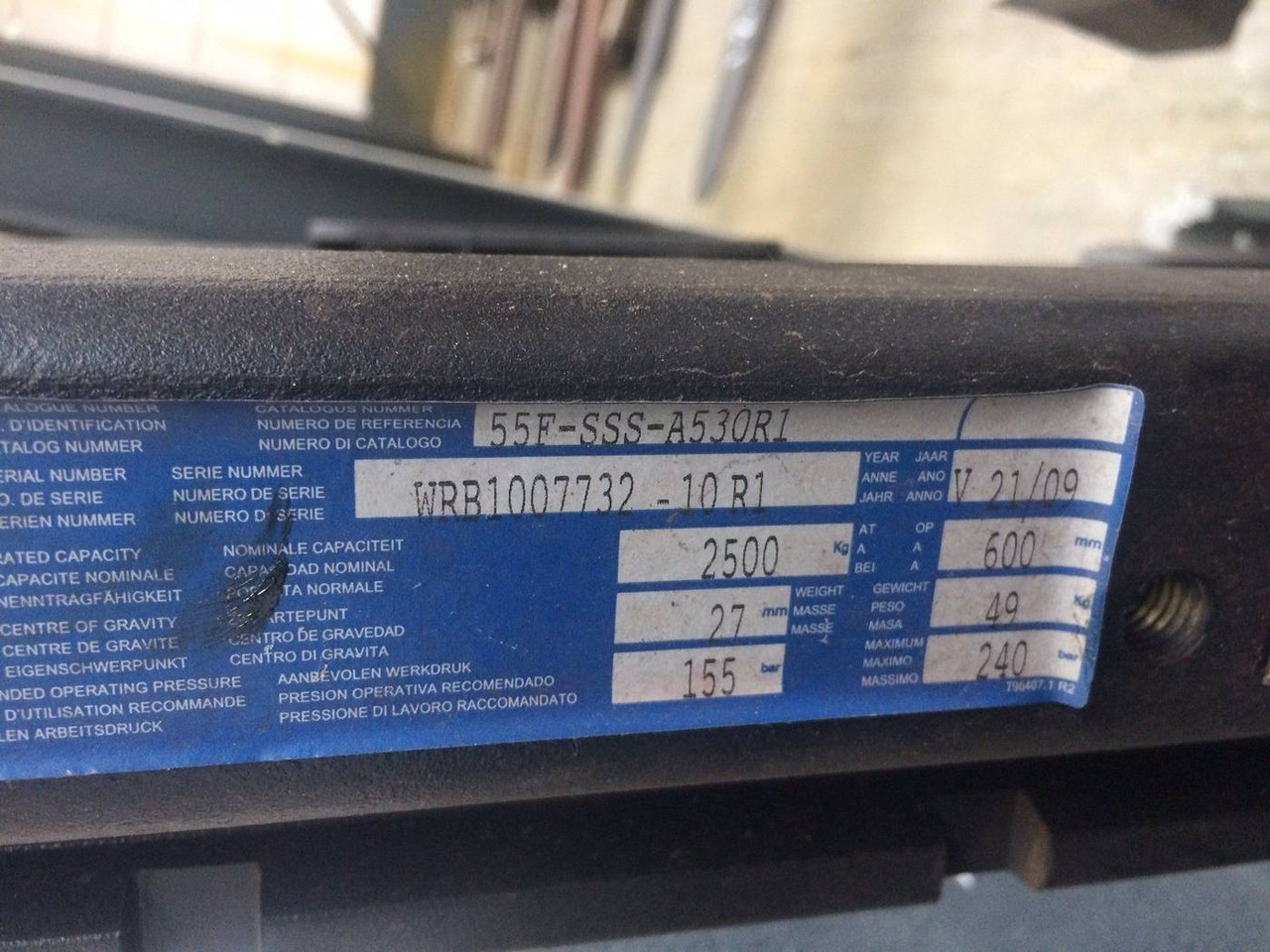 Cascade Sideshift 1400 mm - Implemento: foto 3 Cascade Sideshift 1400 mm - Implemento: foto 3