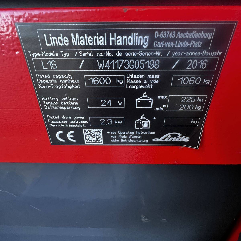 Apilador Linde L16 (1173): foto 15