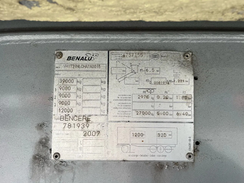 Semirremolque volquete Benalu 60m3 Optiliner Vol alu SELF SUPPORT 6.320KG: foto 9