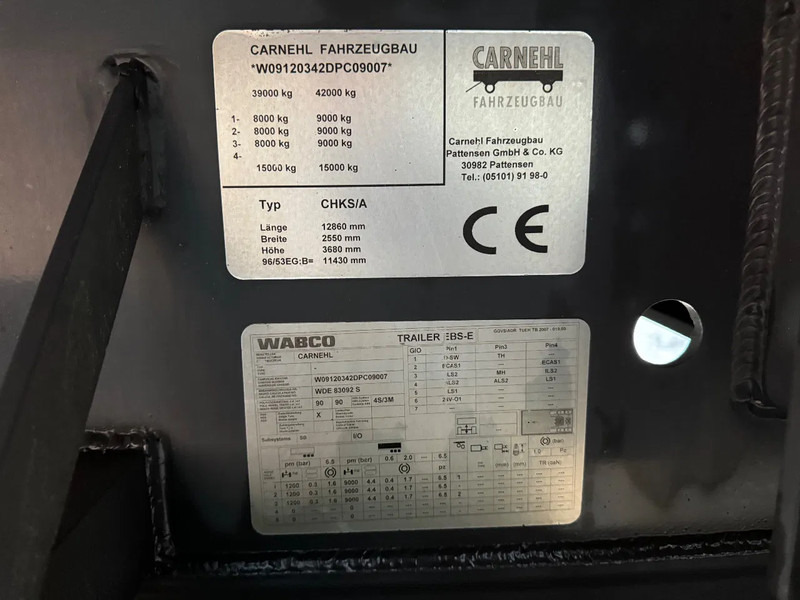 Semirremolque volquete Carnehl 65m3 Vol alu kipper SAF Schijfremmen Liftas Top conditie: foto 15