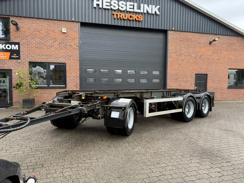 GS Meppel 28T Kiepende containeraanhangwagen! 640cm systeemlengte Centrale smering - Semirremolque portacontenedore/ Intercambiable: foto 1 GS Meppel 28T Kiepende containeraanhangwagen! 640cm systeemlengte Centrale smering - Semirremolque portacontenedore/ Intercambiable: foto 1