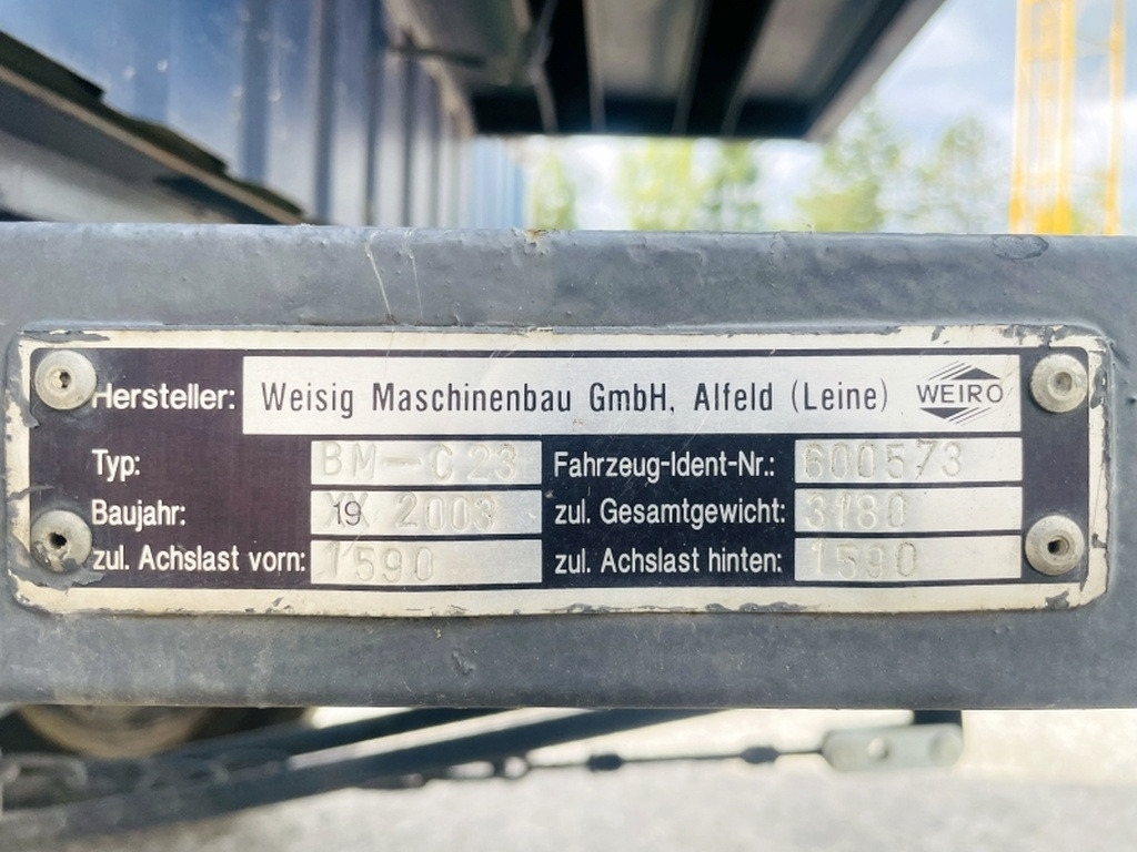 Diverses WEIRO BM-C23 BAUWAGEN (4070) - Casa contenedor, Remolque: foto 3 Diverses WEIRO BM-C23 BAUWAGEN (4070) - Casa contenedor, Remolque: foto 3