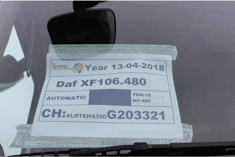 Cabeza tractora DAF XF 480 + retarder + EURO 6 + adr: foto 12 Cabeza tractora DAF XF 480 + retarder + EURO 6 + adr: foto 12