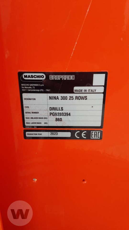 Maschio Nina 30 - Sembradora: foto 5 Maschio Nina 30 - Sembradora: foto 5