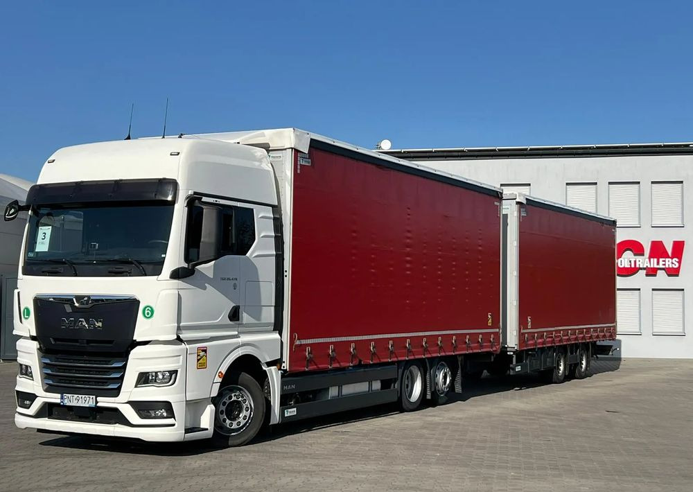 Camión lona MAN TGX 26.470 z przyczepą Redos: foto 1