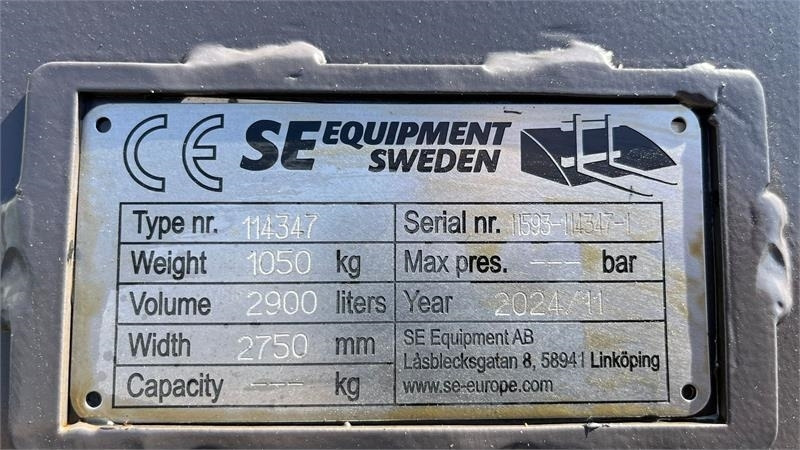SE AB 2,9m3 skovl med Volvo beslag på. Den er 2.75 - Cazo para Maquinaria de construcción: foto 3 SE AB 2,9m3 skovl med Volvo beslag på. Den er 2.75 - Cazo para Maquinaria de construcción: foto 3