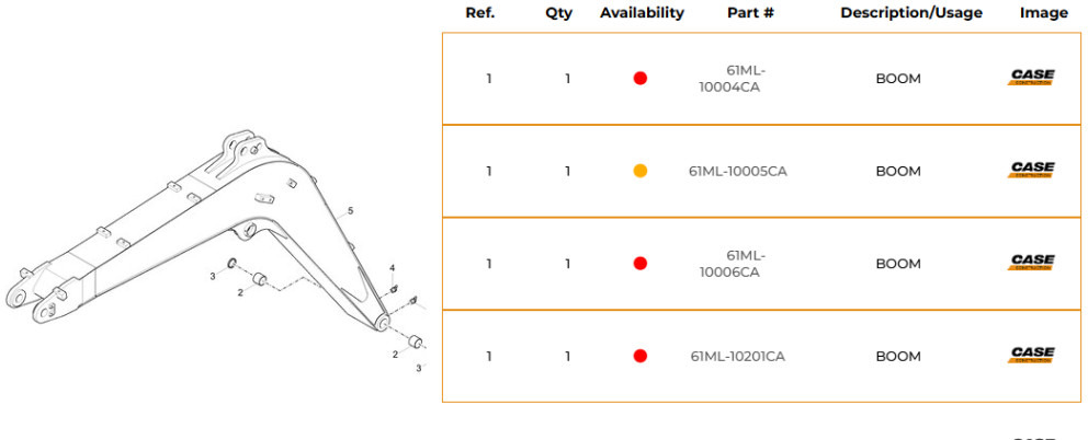 Case 61ML-10005CA - Brazo para Maquinaria de construcción: foto 1 Case 61ML-10005CA - Brazo para Maquinaria de construcción: foto 1