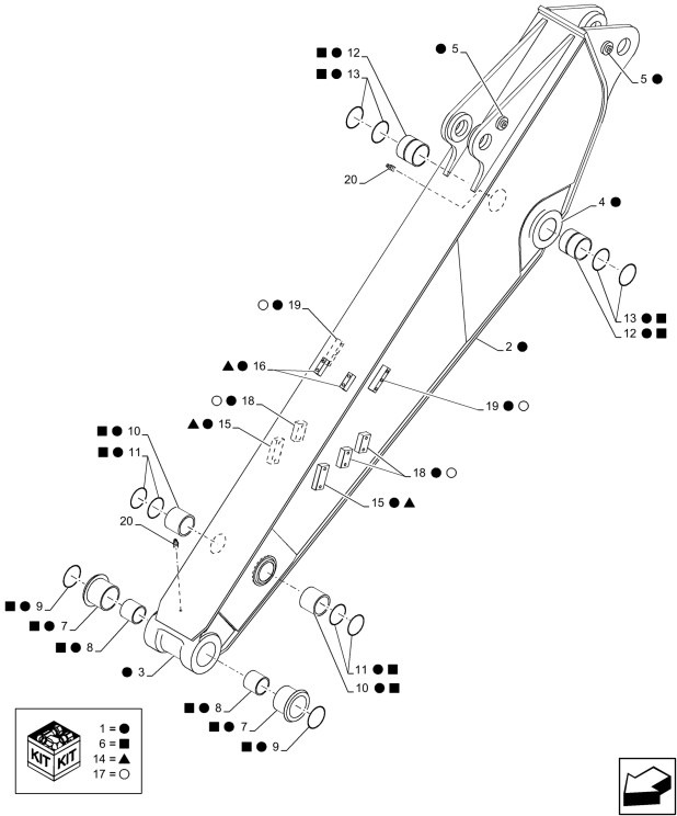 Case KRV39290 - Brazo para Maquinaria de construcción: foto 1 Case KRV39290 - Brazo para Maquinaria de construcción: foto 1