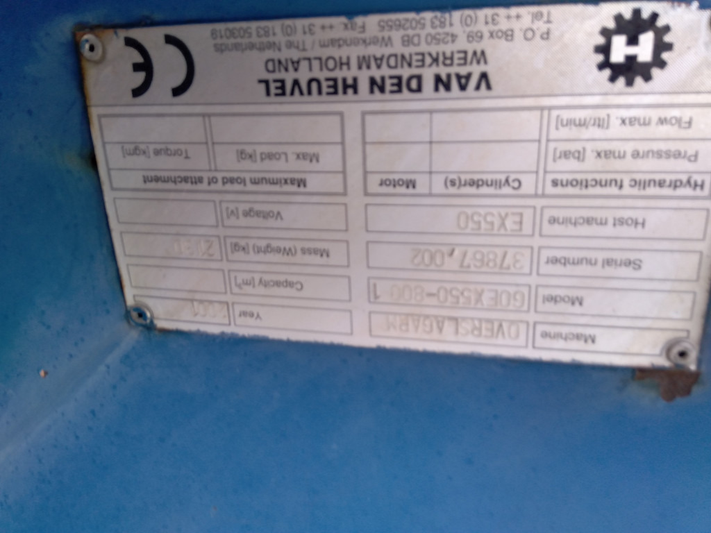 Hitachi GOEX550-800 - - Brazo para Manipulador de materiales: foto 3 Hitachi GOEX550-800 - - Brazo para Manipulador de materiales: foto 3