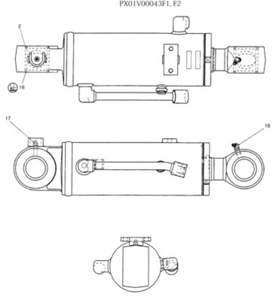 New Holland PX01V00043F2 - PX01V00043F1 - Cilindro hidráulico para Maquinaria agrícola: foto 1 New Holland PX01V00043F2 - PX01V00043F1 - Cilindro hidráulico para Maquinaria agrícola: foto 1